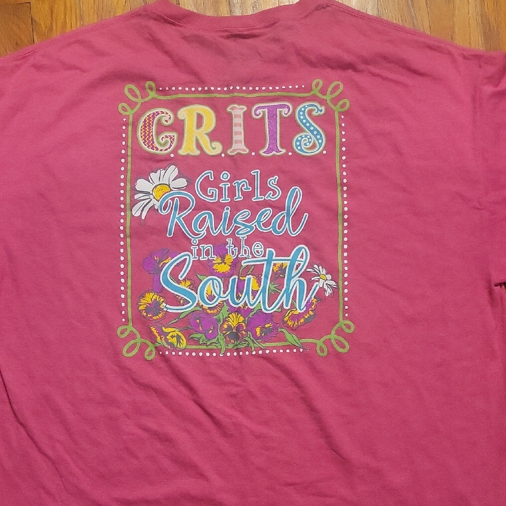 Pink Short Sleeve Tee with Southern Graphic